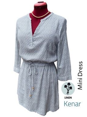 Linen Mini Dress by Kenar